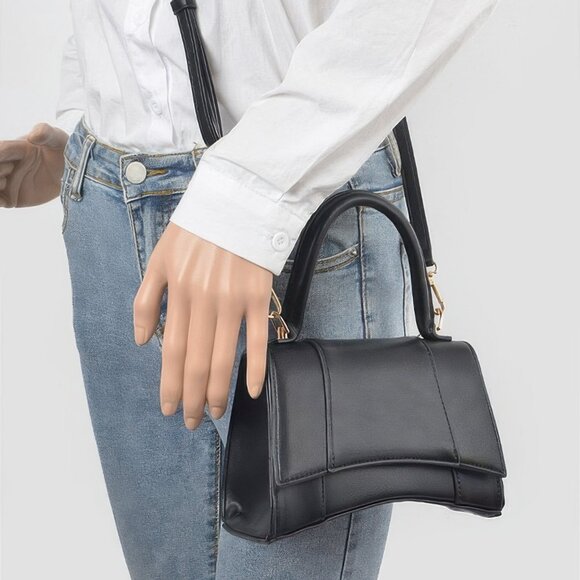 Faux Leather Top Handle Bag - Picture 7 of 7